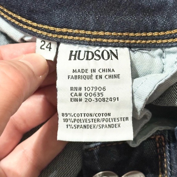 Hudson Collin Flap Skinny Jeans, Lowrise Dark Stretch Denim, Like New - 24 - Picture 15 of 16